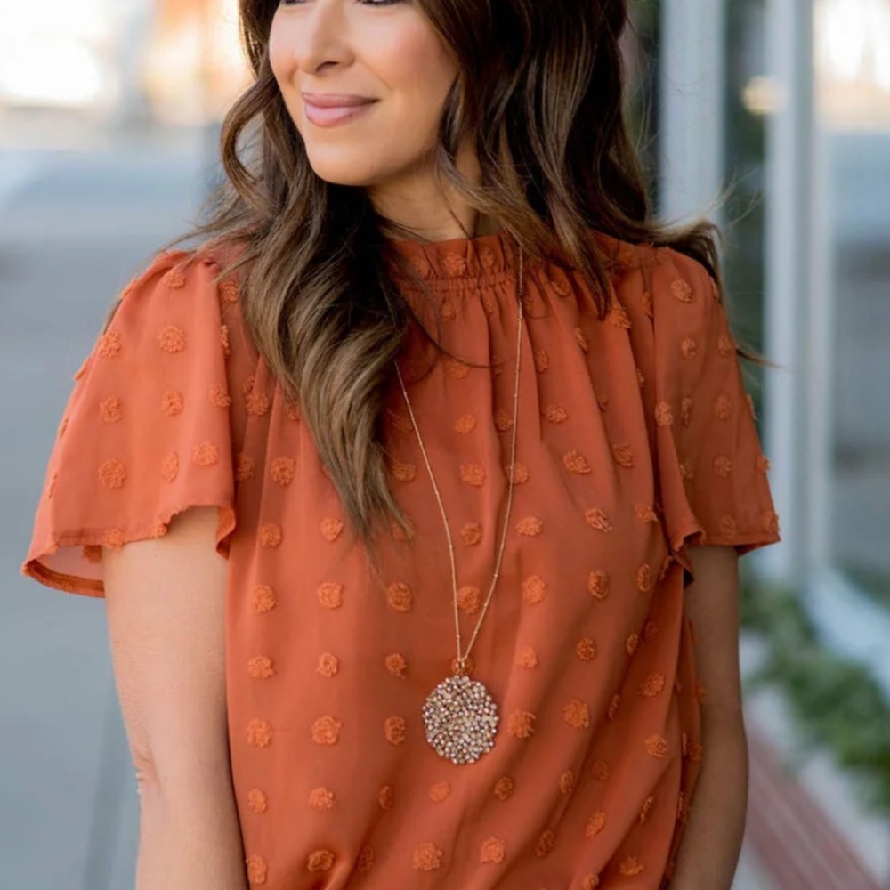 Elegant Orange Women's Top